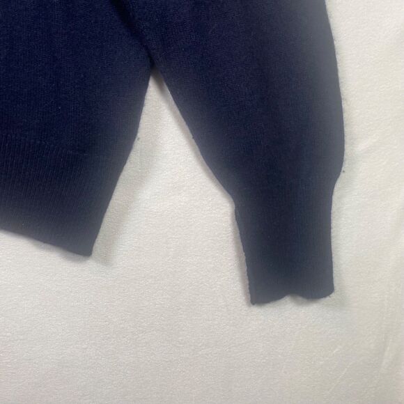 Clark & Gregory 100% Cashmere Sweater Navy Blue Size L Made in Scotland - Picture 8 of 11